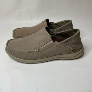 Crocs Santa Cruz Convertible Slip On loafer Shoes Tan Size 7 204834